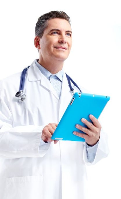 10930192 - doctor with tablet computer.
